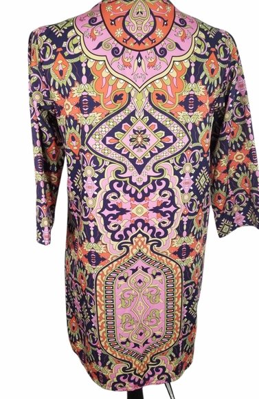 Dress Tunic pattern multicolor.  Size S - Picture 6 of 12